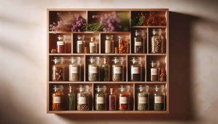 A modern herbal apothecary, Ai generated image