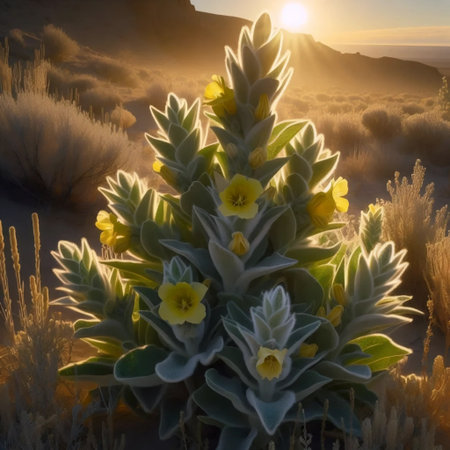 A towering mullein plant, Ai generated imageの写真素材
