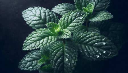 A vibrant peppermint leaves, Ai generated image