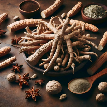 A powerful ashwagandha root, Ai generated image