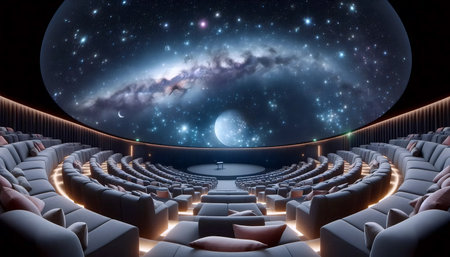 A modern planetarium dome, Ai generated imageの写真素材