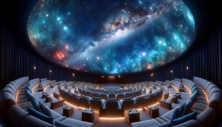 A modern planetarium dome, Ai generated imageの写真素材