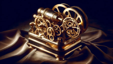 A historical planetarium instrument, Ai generated imageの写真素材