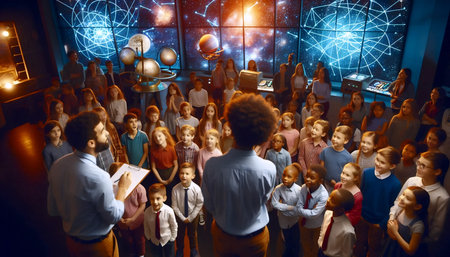 A educational school visit, Ai generated imageの写真素材