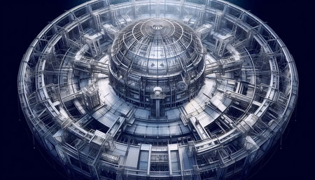 A planetarium construction detail, Ai generated imageの写真素材