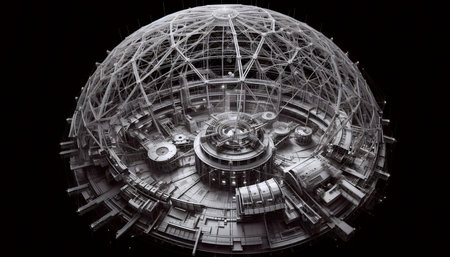 A planetarium construction detail, Ai generated imageの写真素材