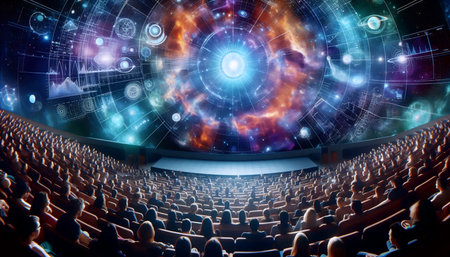 A astronomical data visualization, Ai generated imageの写真素材