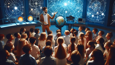 A educational school visit, Ai generated imageの写真素材