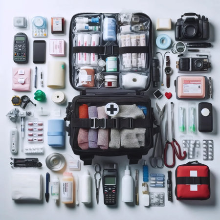 A emergency response readiness, Ai generated imageの写真素材