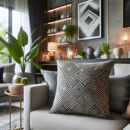 A decorative throw pillow, Ai generated image