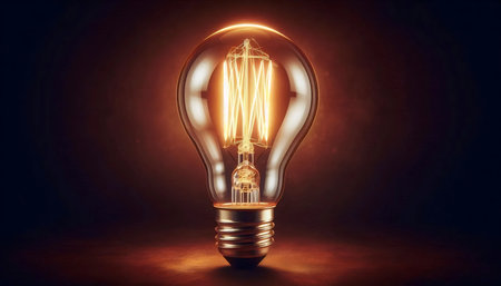 A light bulb isolated, Ai generated image