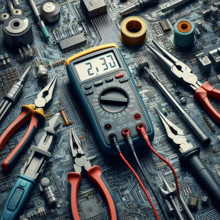 A electrical tools set, Ai generated image