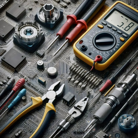 A electrical tools set, Ai generated image
