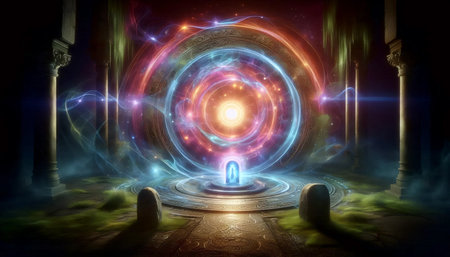 A mystical portal gateway, Ai generated image