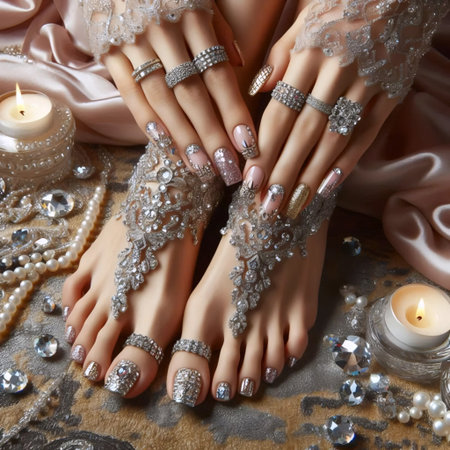 A pedicure for special events, Ai generated imageの写真素材