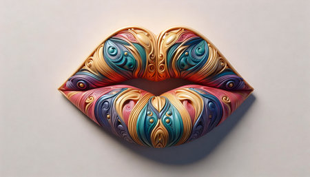 A 3D lip art, Ai generated image