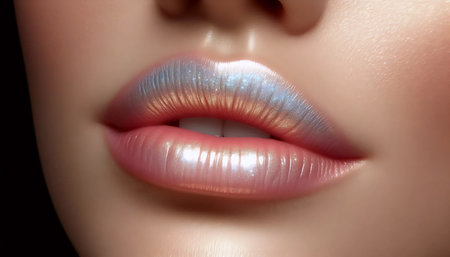 A lip highlight effect, Ai generated imageの写真素材