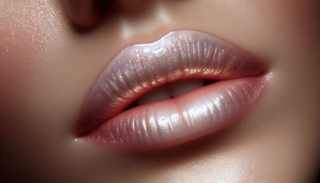 A lip highlight effect, Ai generated imageの写真素材
