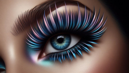 A colored lash effect, Ai generated imageの写真素材