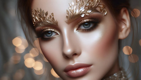 A decorative brow art, Ai generated imageの写真素材