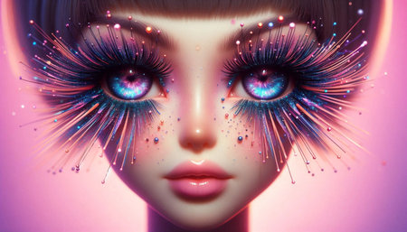 An anime lash fantasy, Ai generated imageの写真素材