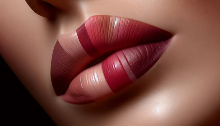 A lip contour mastery, Ai generated imageの写真素材