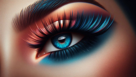 A colored lash effect, Ai generated imageの写真素材