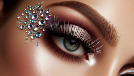 A crystal lash glamour, Ai generated imageの写真素材