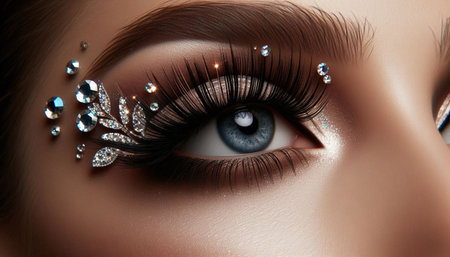 A crystal lash glamour, Ai generated imageの写真素材