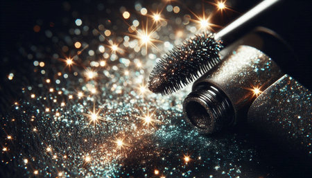 A glitter mascara magic, Ai generated imageの写真素材