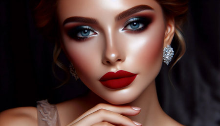 A special occasion makeup, Ai generated imageの写真素材