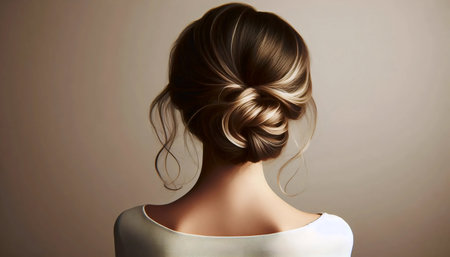 An elegant hairstyle, Ai generated image