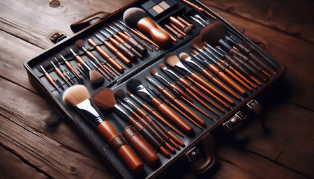 A precision brush set, Ai generated image