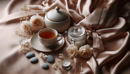 Discrete intimate care, Ai generated imageの写真素材