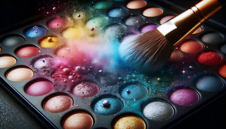 An eyeshadow palette moment, Ai generated image