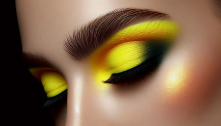 A neon makeup accent, Ai generated imageの写真素材