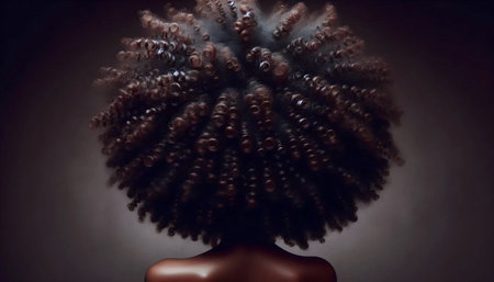 An afro hair texture, Ai generated imageの写真素材