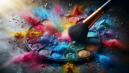 An eyeshadow palette moment, Ai generated image