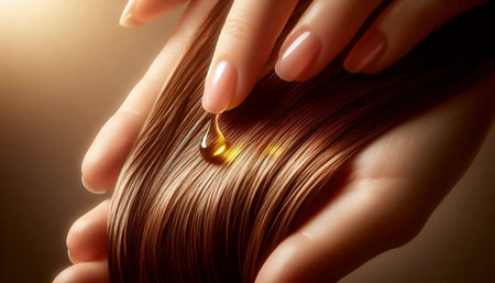 A haircare application, Ai generated imageの写真素材