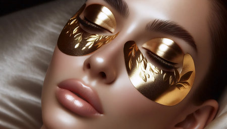 A gold patch luxury, Ai generated imageの写真素材