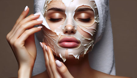 A peeling mask removal, Ai generated image