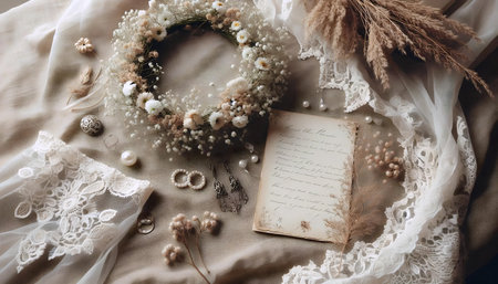 Wedding accessories bouquetの写真素材