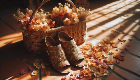 Wedding accessories bouquet, Ai generated imageの写真素材