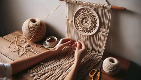 Macrame and plants