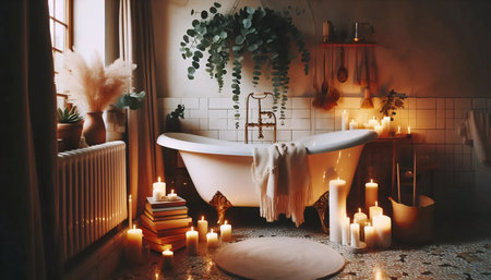 Bathroom sanctuary, Ai generated image