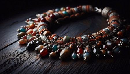 Boho accessories closeup, Ai generated imageの写真素材