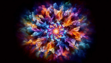 Breath as art, Ai generated imageの写真素材