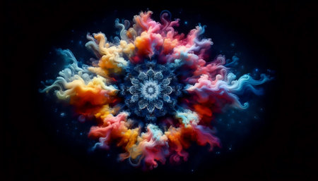 Breath as art, Ai generated imageの写真素材