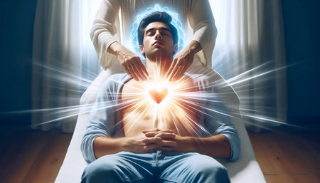 Healing breath therapy, Ai generated imageの写真素材