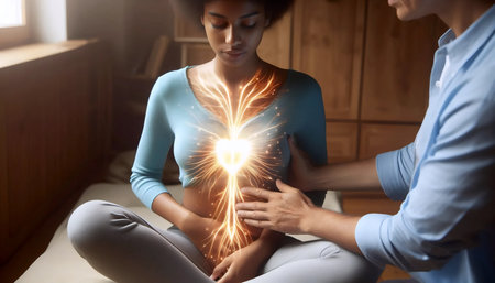 Healing breath therapy, Ai generated imageの写真素材